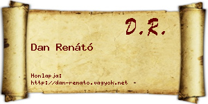 Dan Renátó névjegykártya